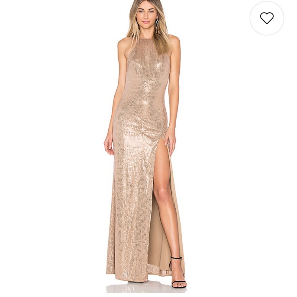 NWT Revolve NXL matte gold sexy maxi dress
Make an entrance!